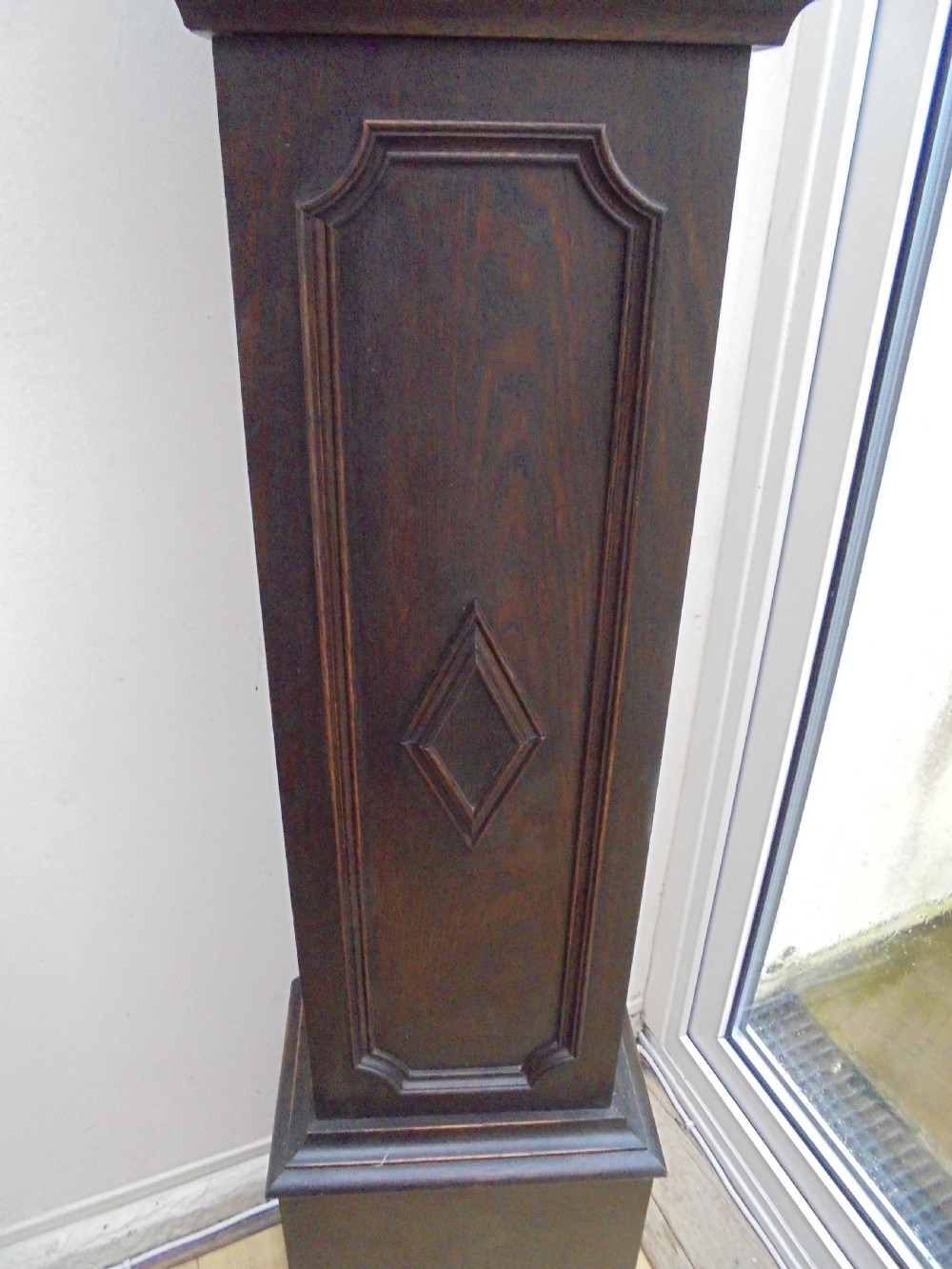 Jacobean style oak Grandmother clock View VII