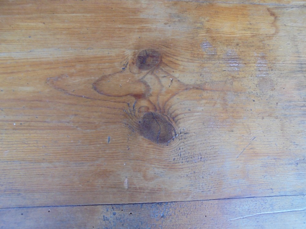 Victorian pine kitchen dining table seats six View IV