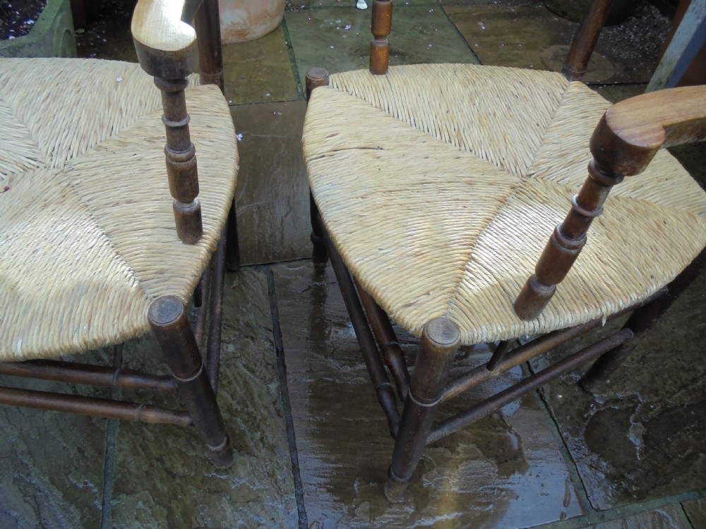 Pair 19th century French carver chairs View V