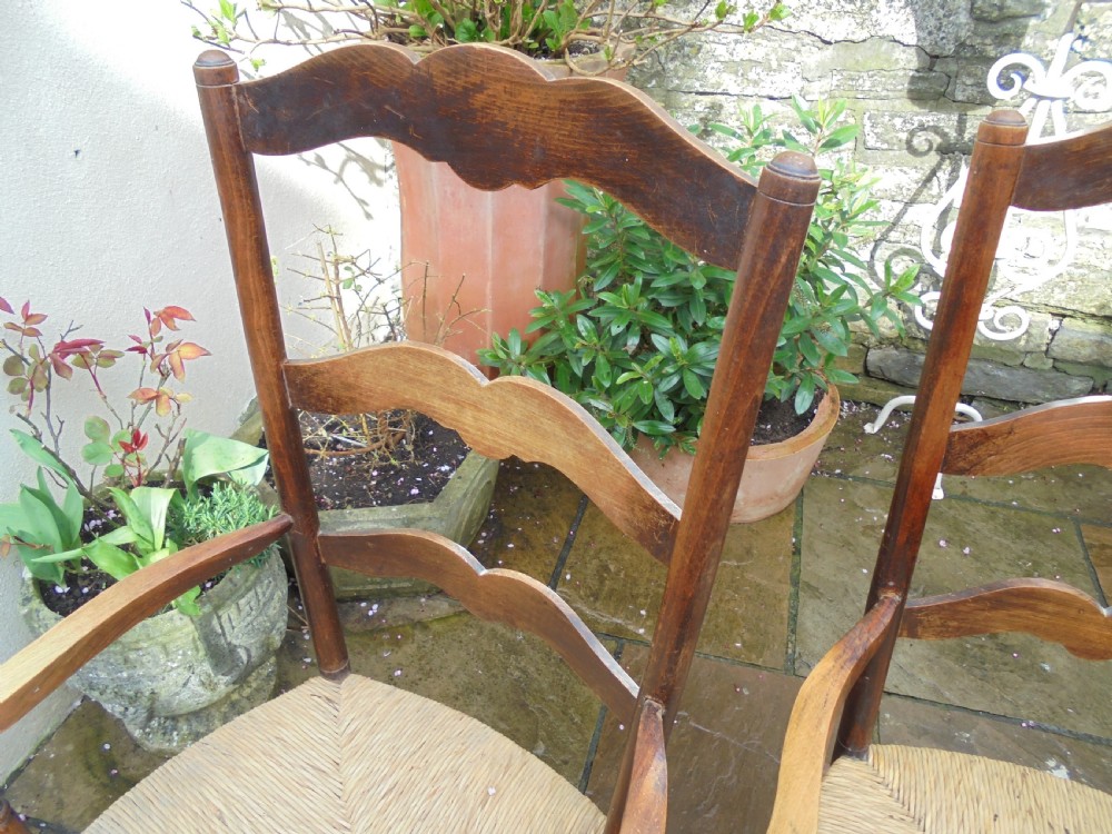 Pair 19th century French carver chairs View VII