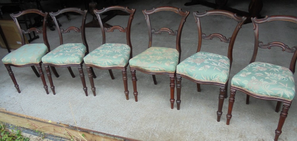 Set six rosewood dining chairs 19th century View III