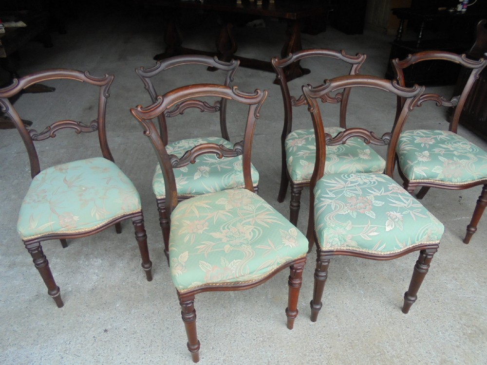 Set six rosewood dining chairs 19th century View IV