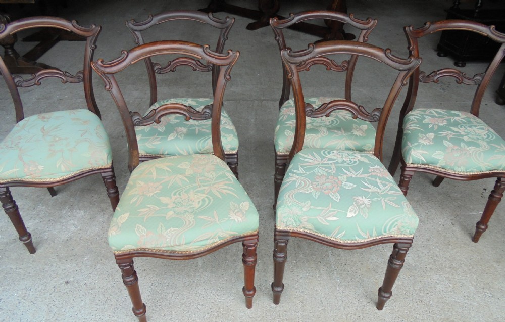 Set six rosewood dining chairs 19th century View VI