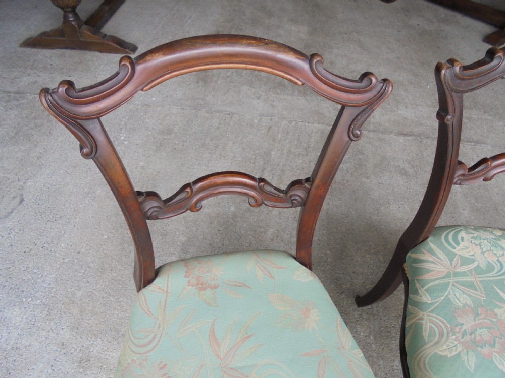 Set six rosewood dining chairs 19th century View VII
