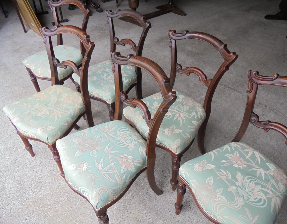 Set six rosewood dining chairs 19th century View VIII