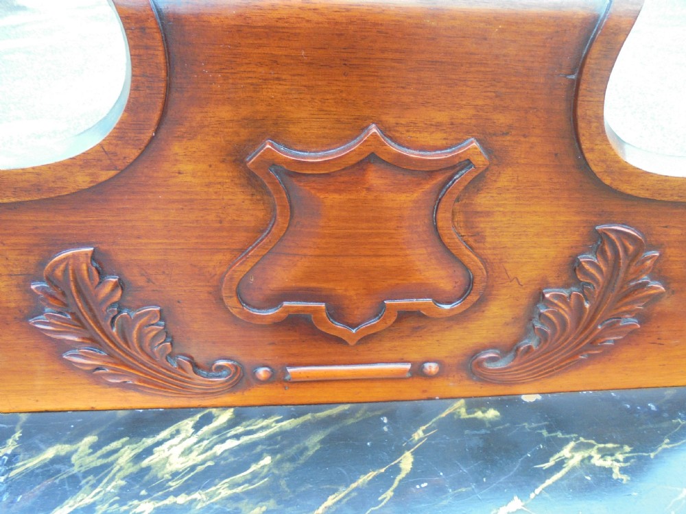 Victorian mahogany side lamp table with faux marble top View VI