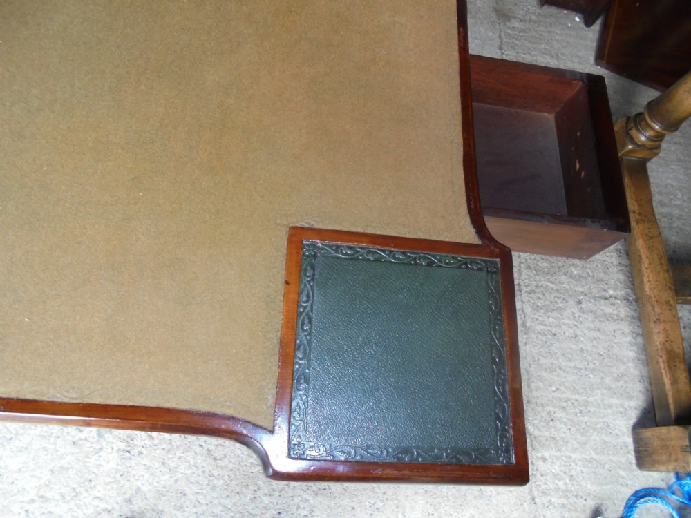 Chippendale style mahogany card table. View II