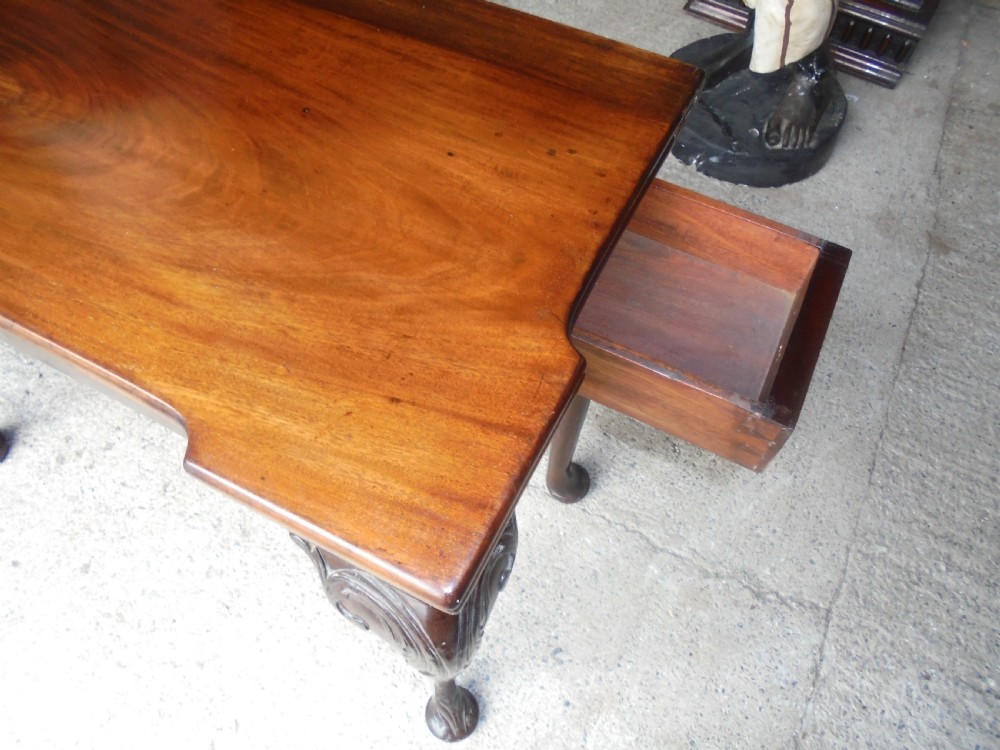 Chippendale style mahogany card table. View V