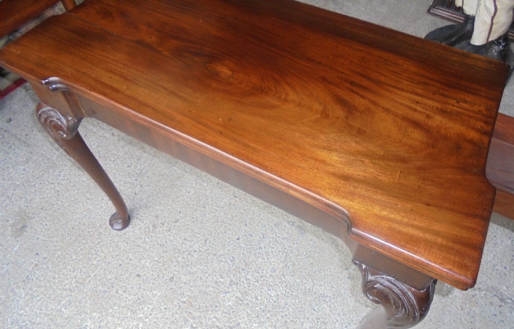 Chippendale style mahogany card table. View VI