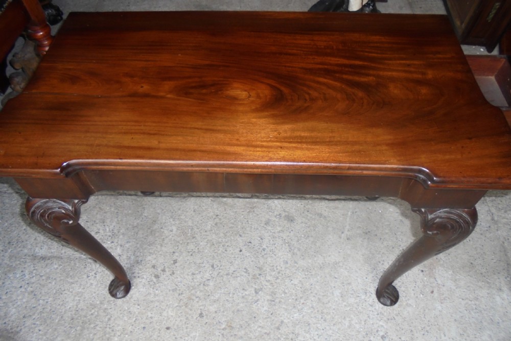 Chippendale style mahogany card table. View VII