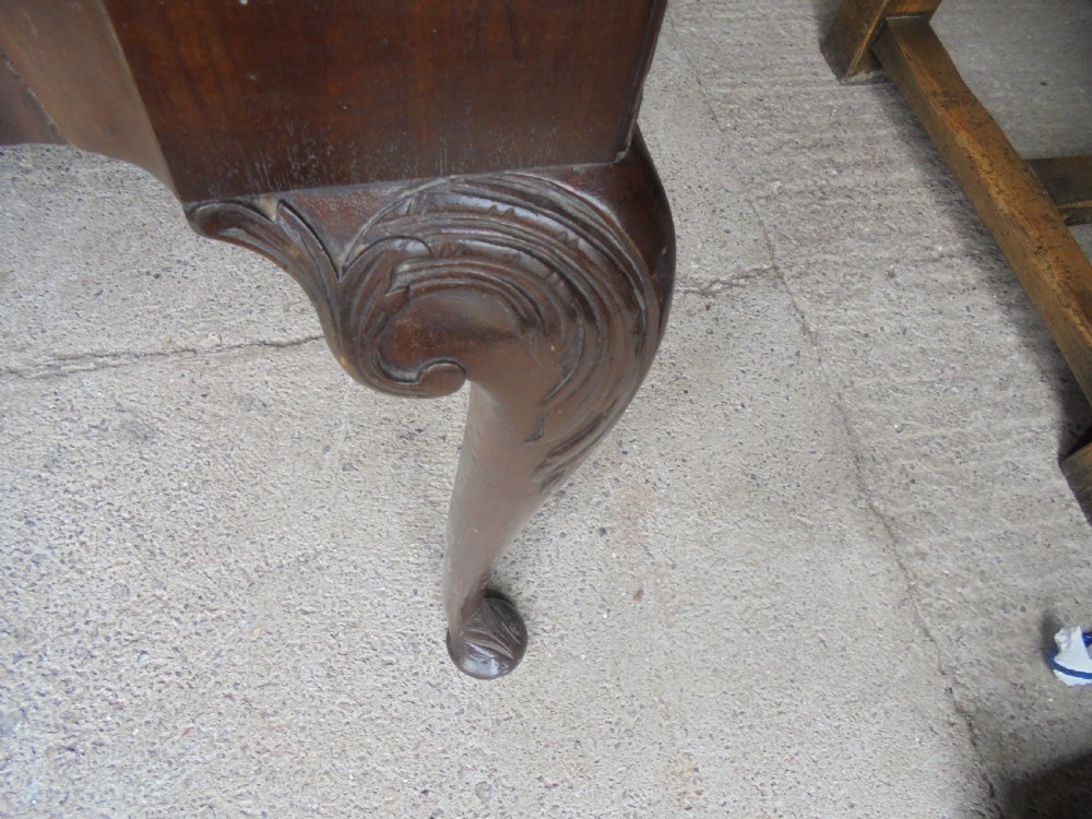 Chippendale style mahogany card table. View VIII
