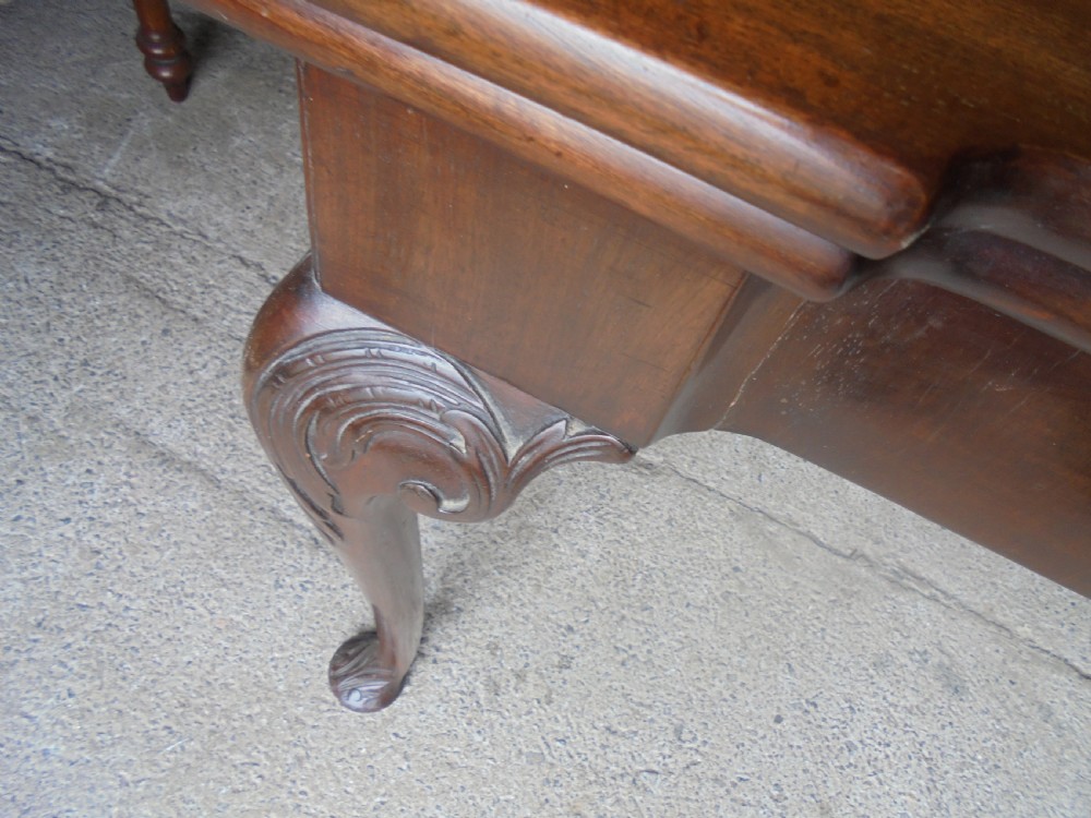 Chippendale style mahogany card table. View X
