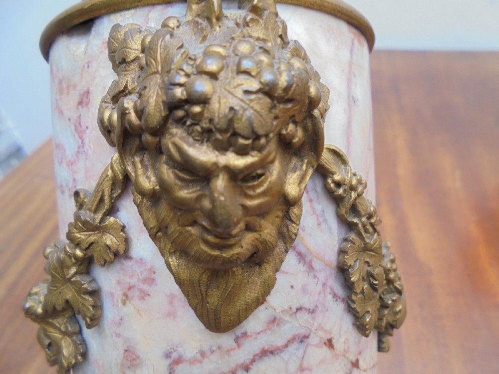 Pair of 18th century Cassolettes Urns Marble and ormolu View III