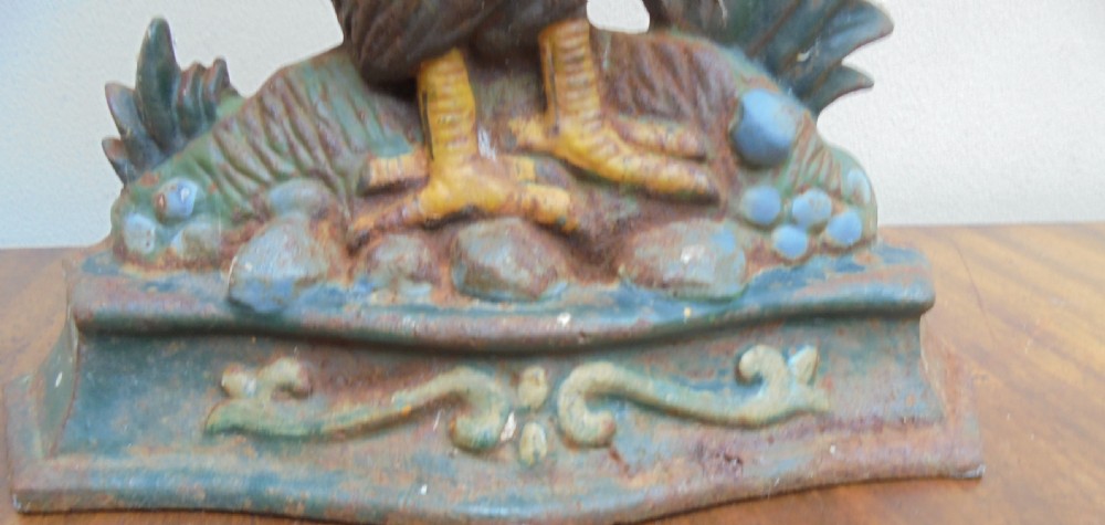 Painted Victorian Cockerel door stop View VIII