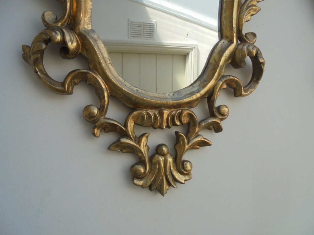 Pair of gilded carved wood wall mirrors View V