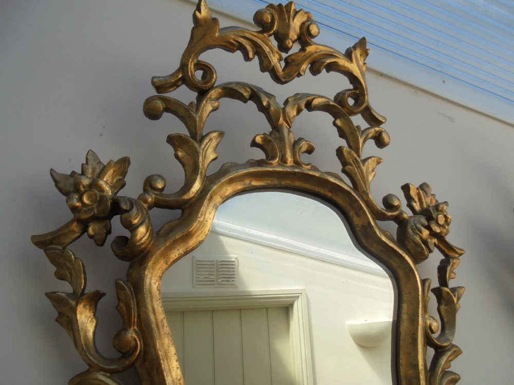 Pair of gilded carved wood wall mirrors View VII