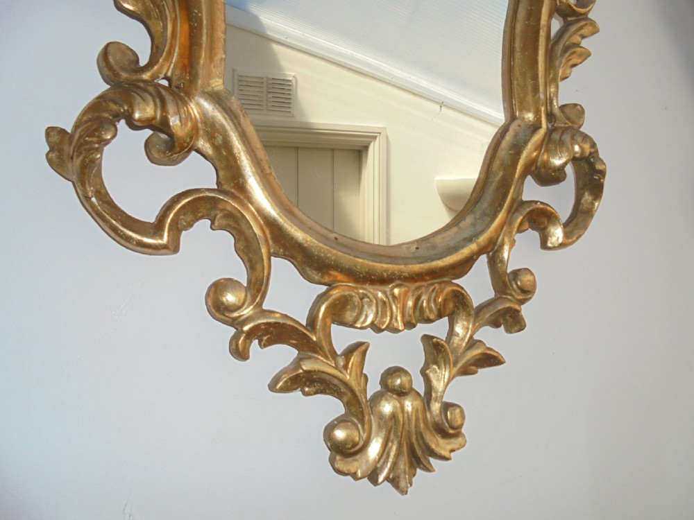 Pair of gilded carved wood wall mirrors View VIII