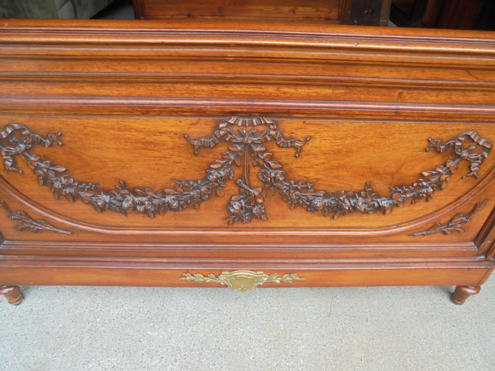 French King Size walnut bed View III