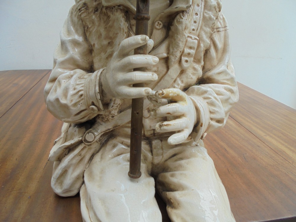 Large glazed figure of young shepherd boy  View IV