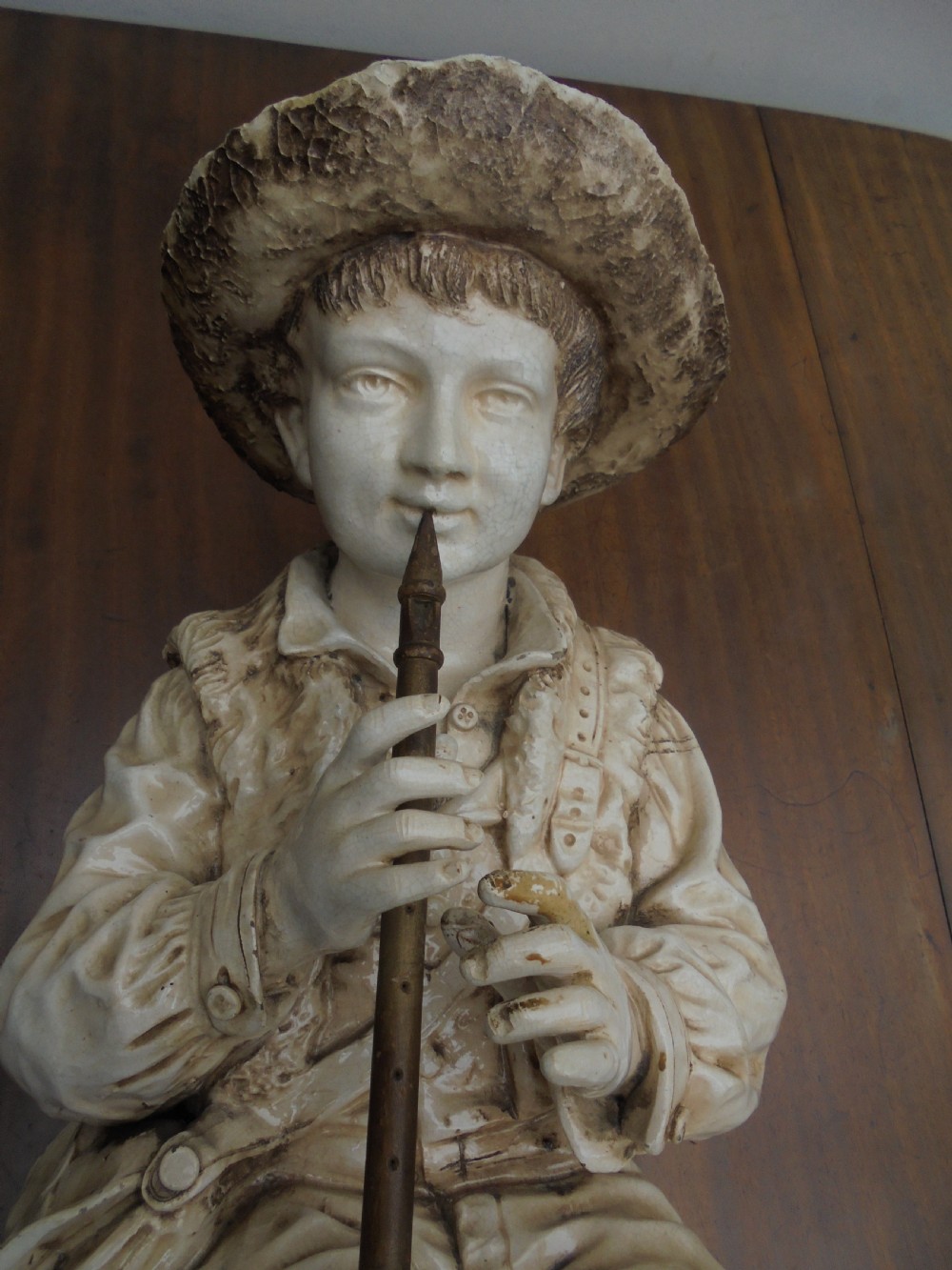 Large glazed figure of young shepherd boy  View VIII
