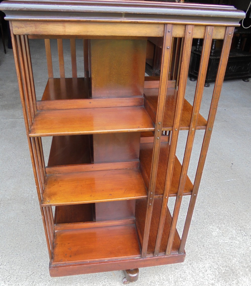 19 th century three tier revolving bookcase