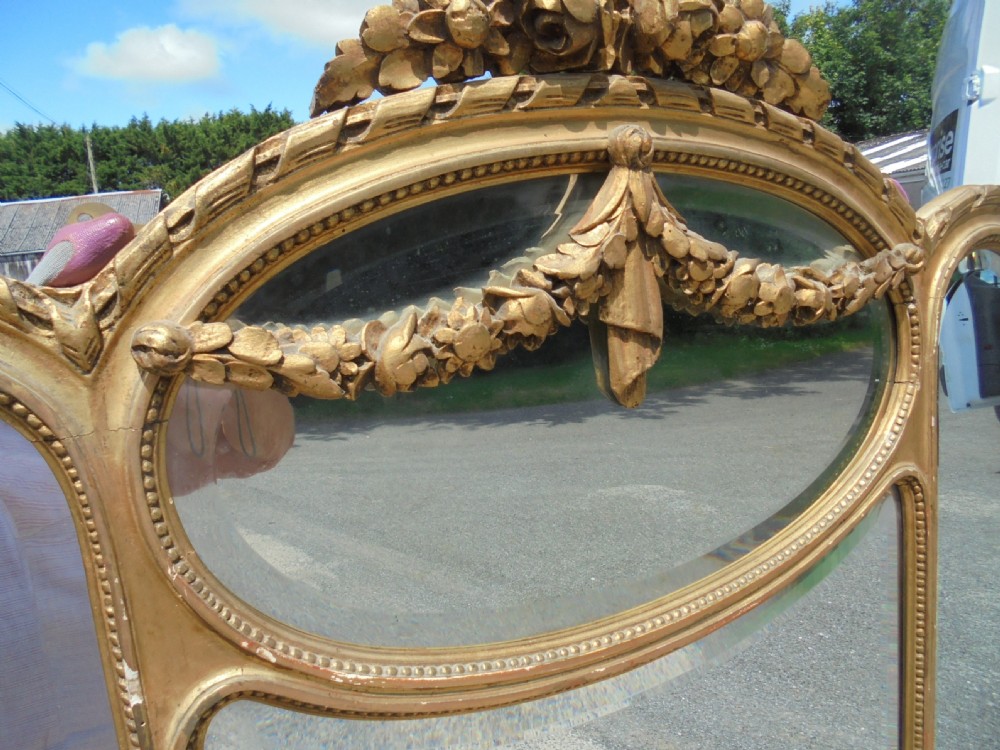 Large giltwood overmantle mirror. View V