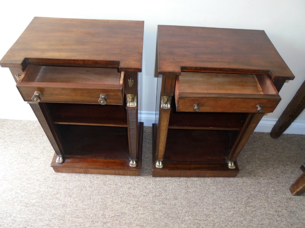 Two French Empire style near matching bedside cabinets View VI