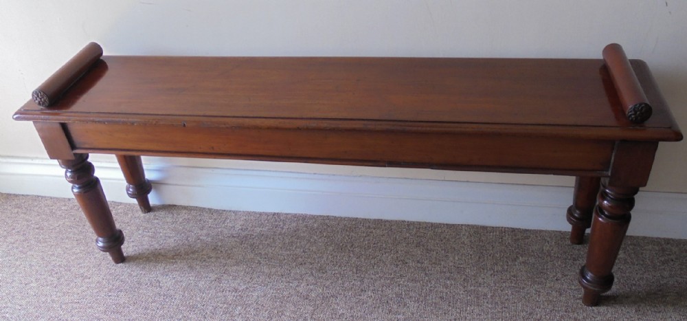Victorian Mahogany window seat  stool