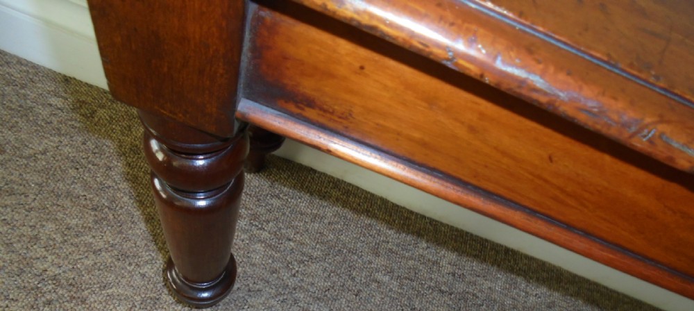 Victorian Mahogany window seat  stool View II