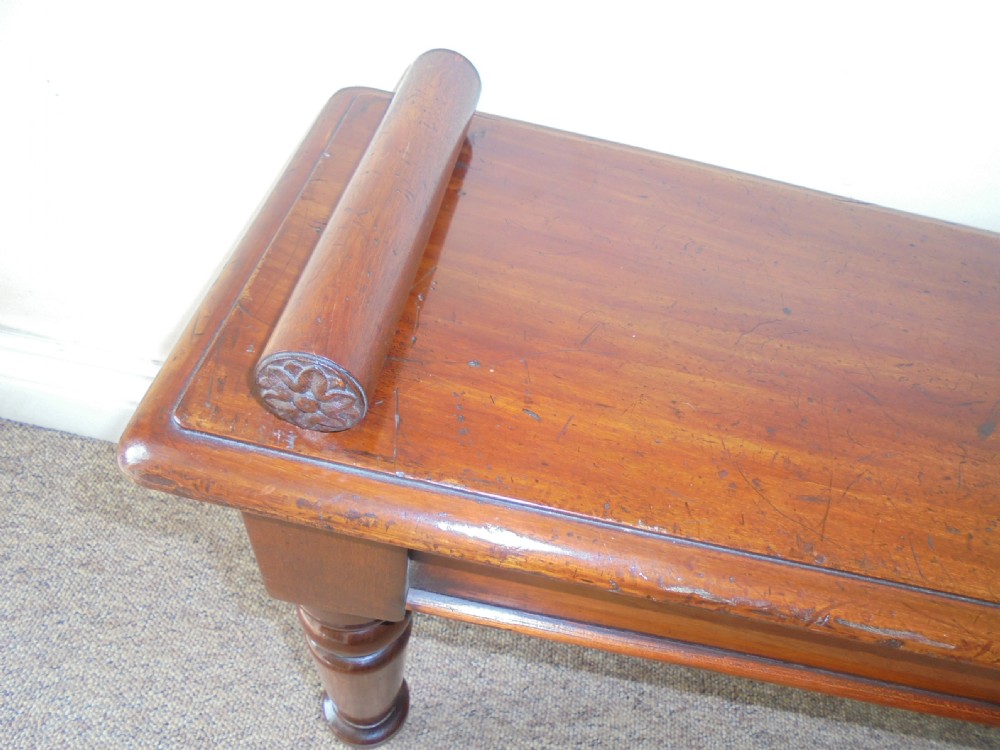 Victorian Mahogany window seat  stool View III