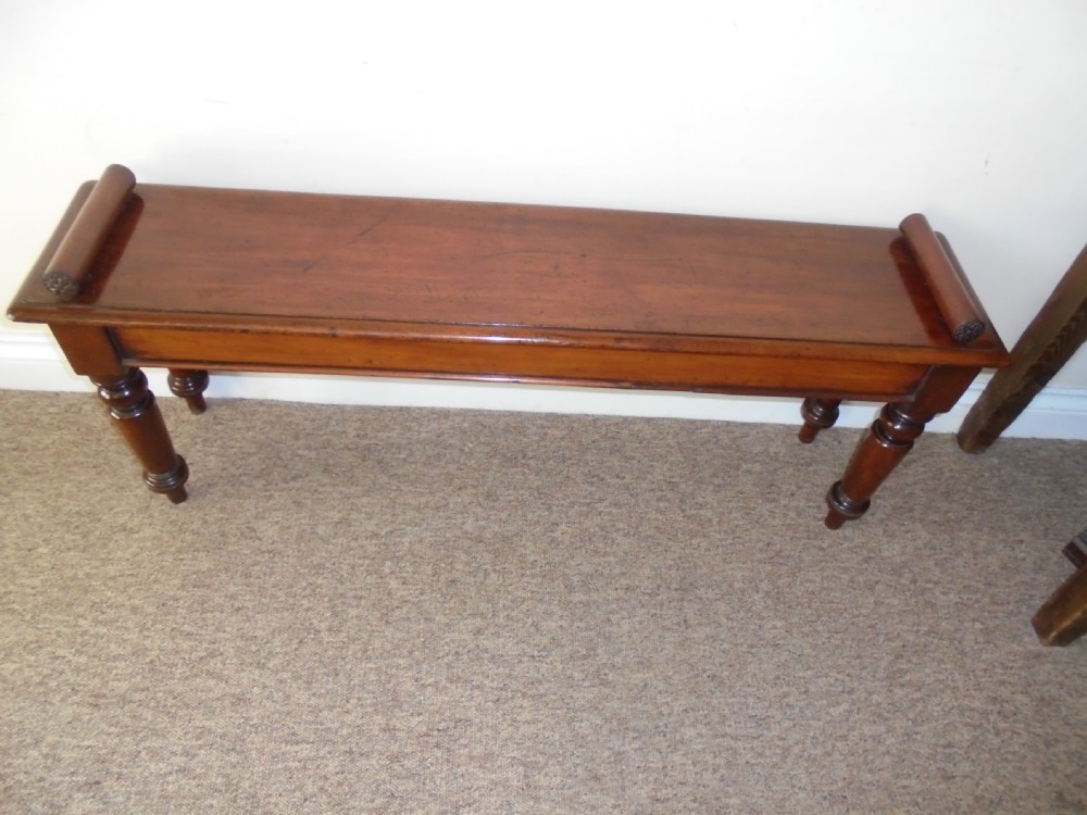 Victorian Mahogany window seat  stool View VIII
