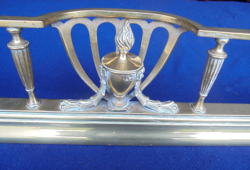 19th century brass fireside fender View III