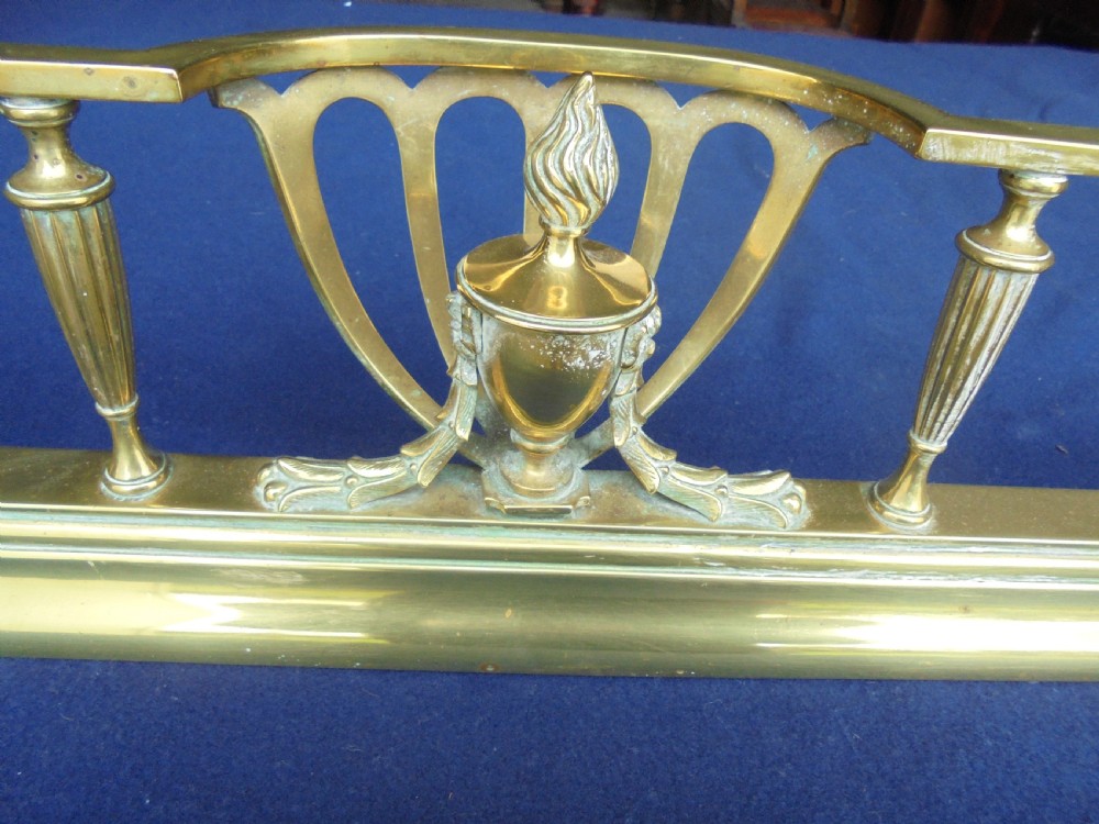 19th century brass fireside fender View IV