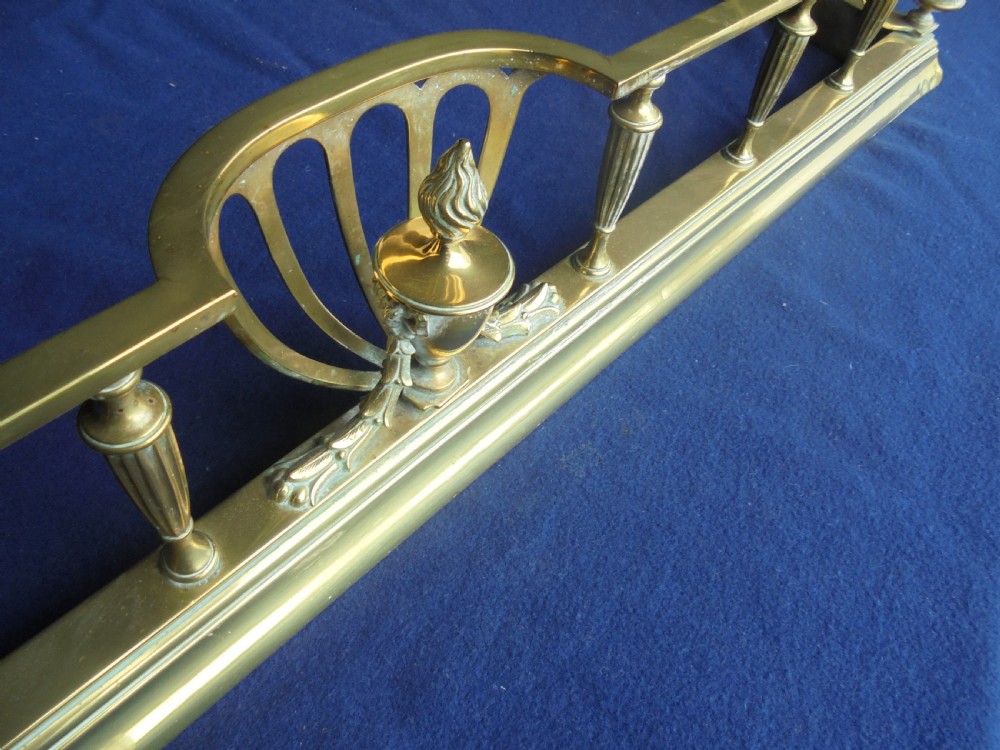 19th century brass fireside fender View VII