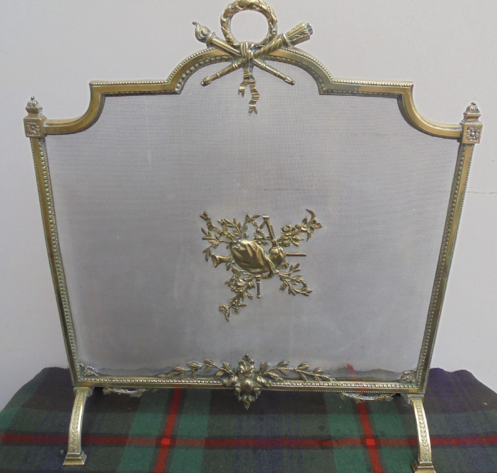 19th Century French brass fireguard View II