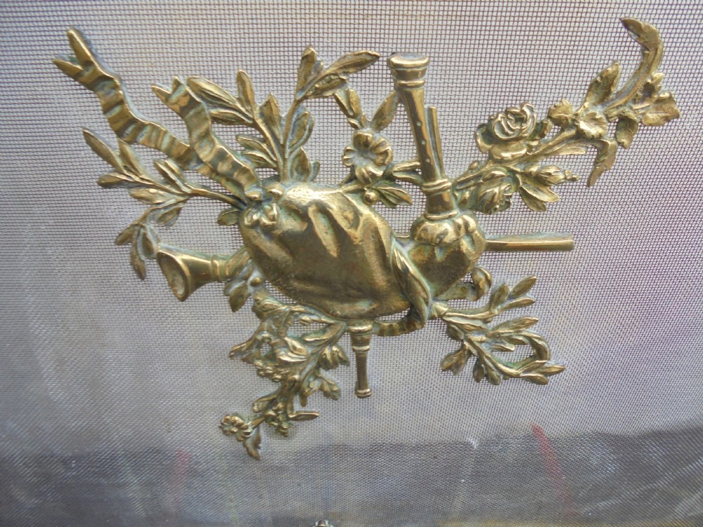 19th Century French brass fireguard View III