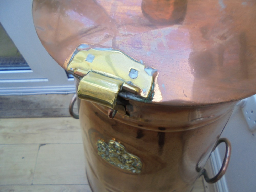 Massive copper urn with Royal Crest View IV