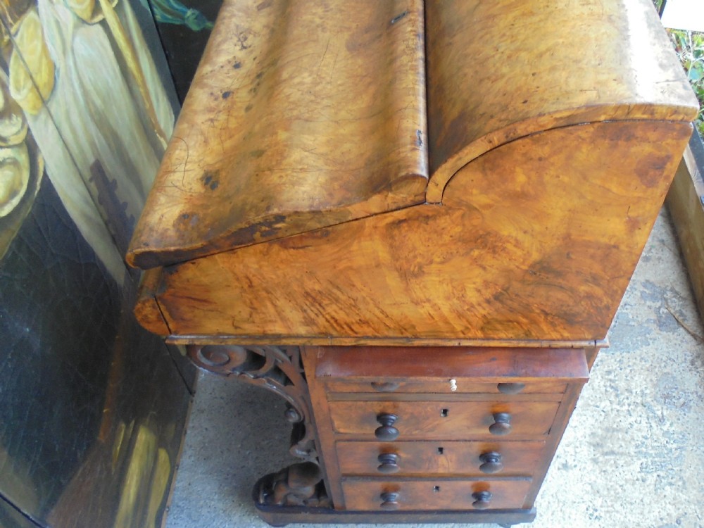 19th century walnut Davenport desk View II