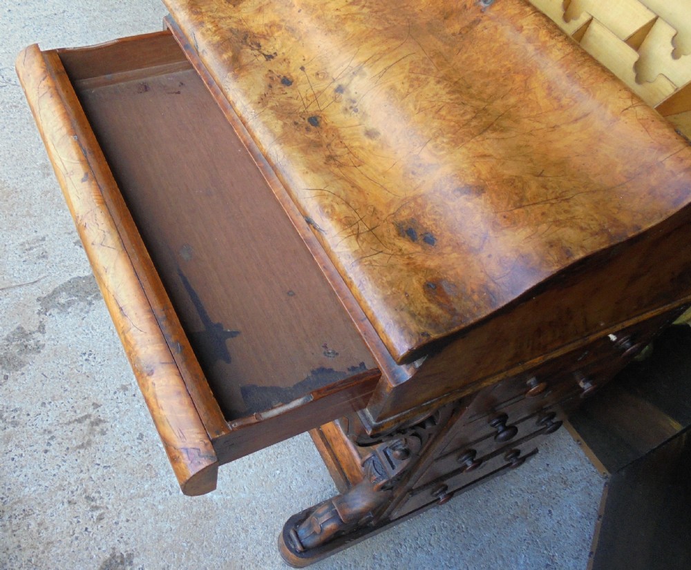 19th century walnut Davenport desk View VI