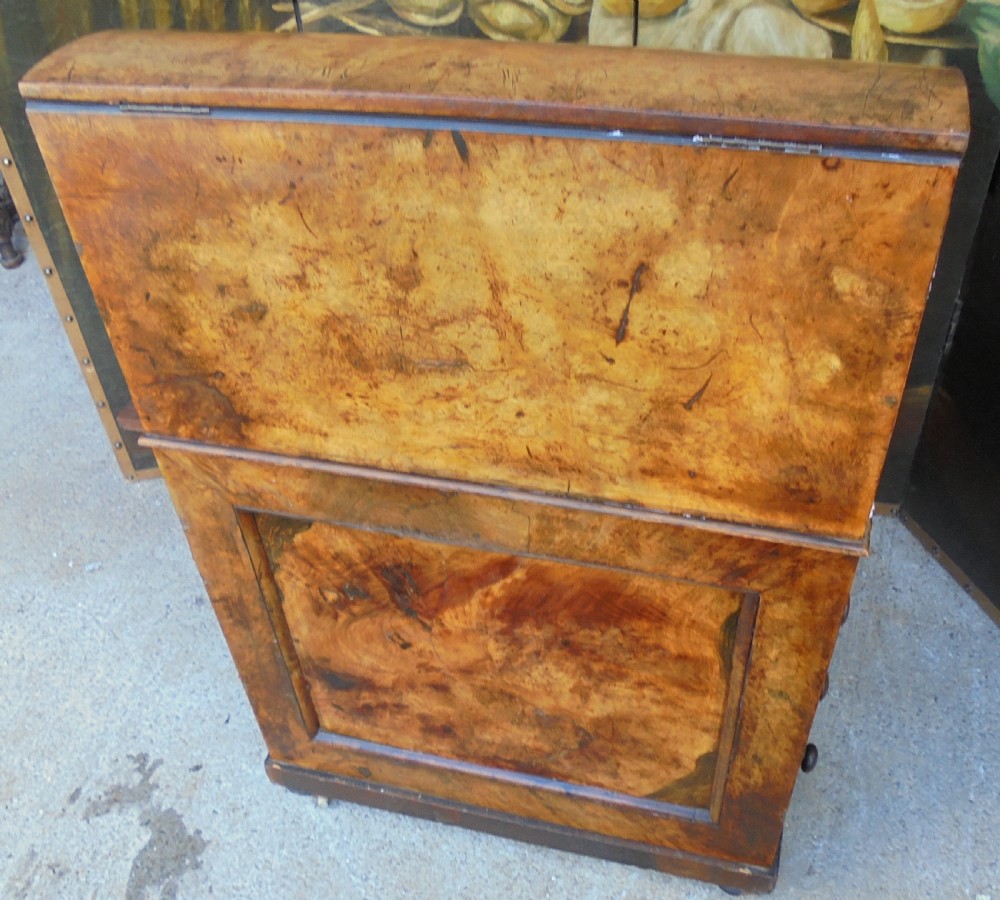 19th century walnut Davenport desk View IX
