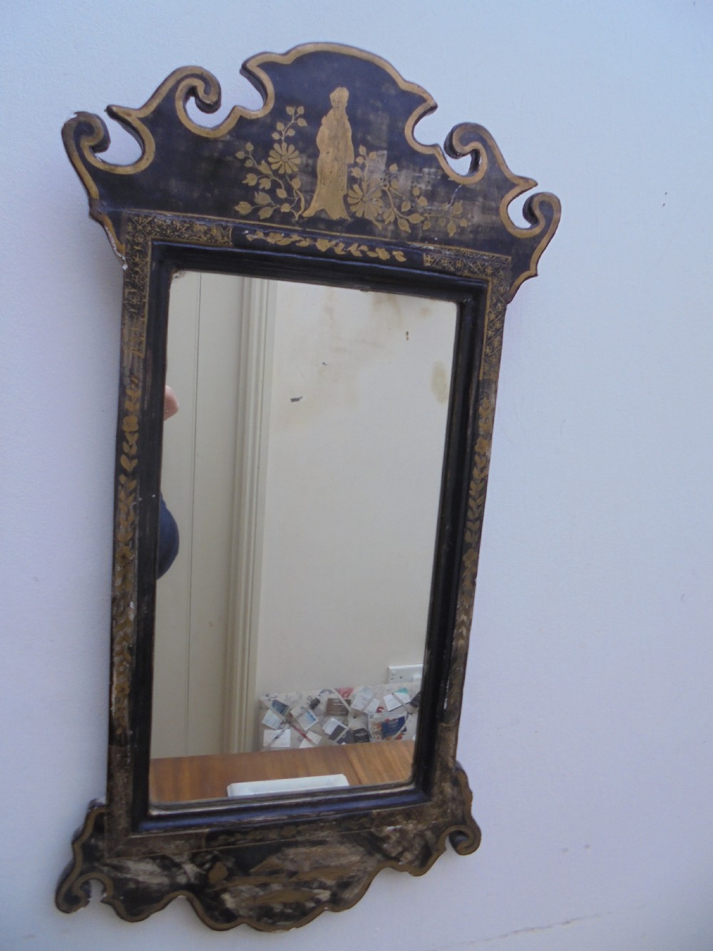 Small 19th century Chinoiserie wall mirror