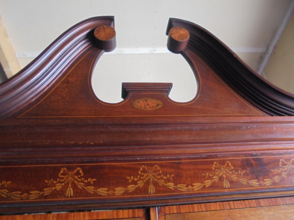 19th century inlaid bureau bookcase View VII