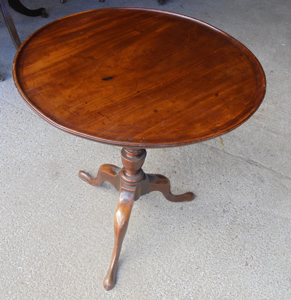 Late 18th century mahogany tripod table