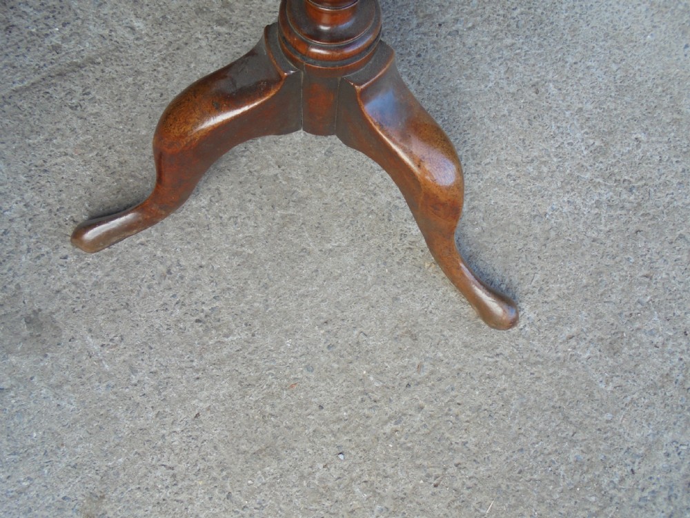 Late 18th century mahogany tripod table View II