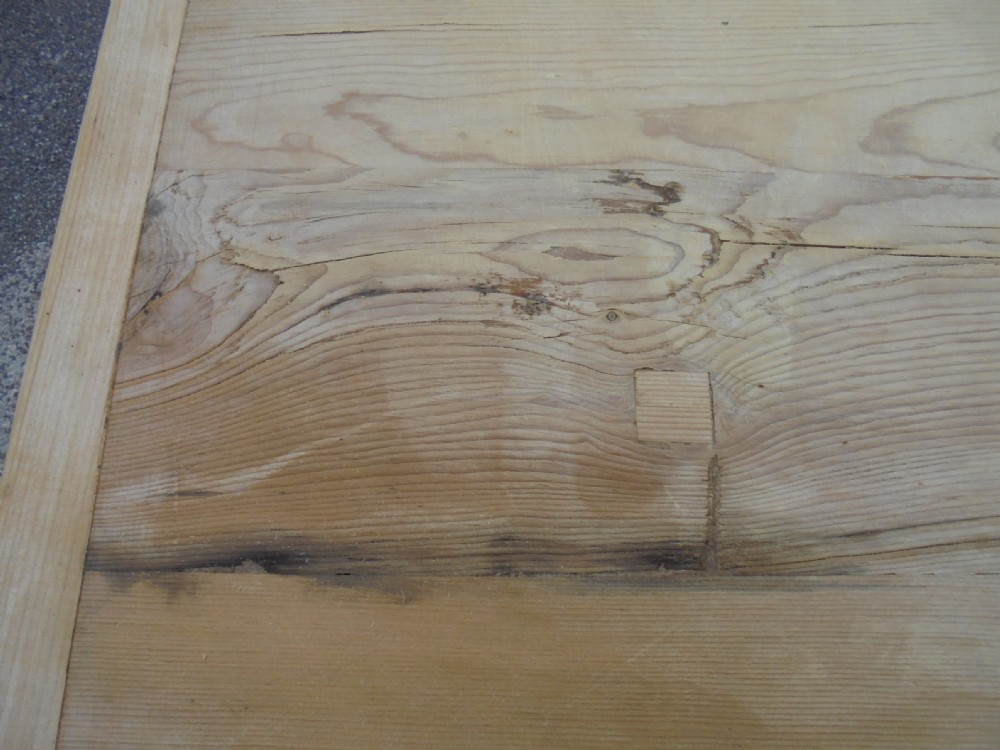 Pine scrub top kitchen dining table. Seats eight View III