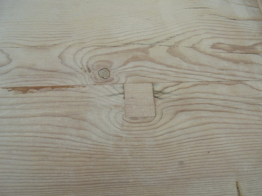 Pine scrub top kitchen dining table. Seats eight View IV