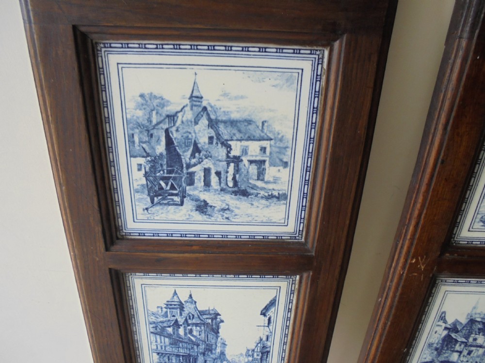 Pair of Minton tile wall hangings View III