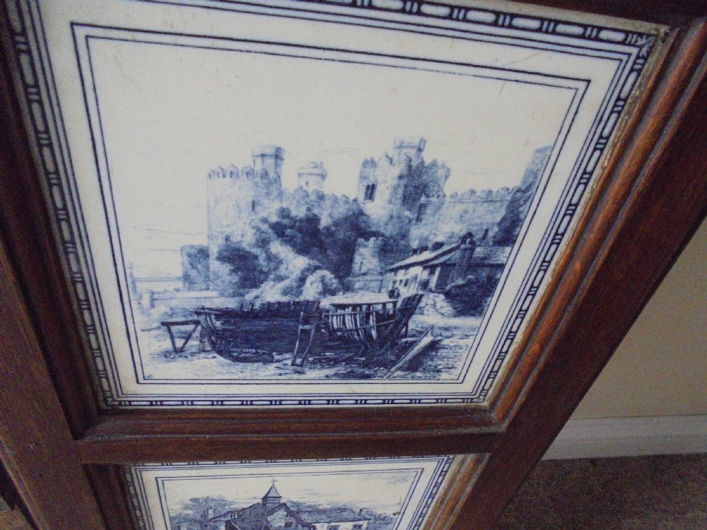 Pair of Minton tile wall hangings View X