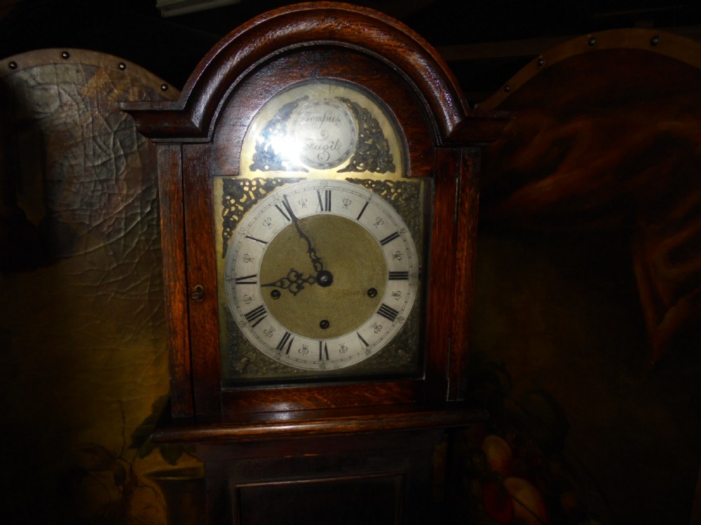 Eight day striking oak Grandmother clock View V