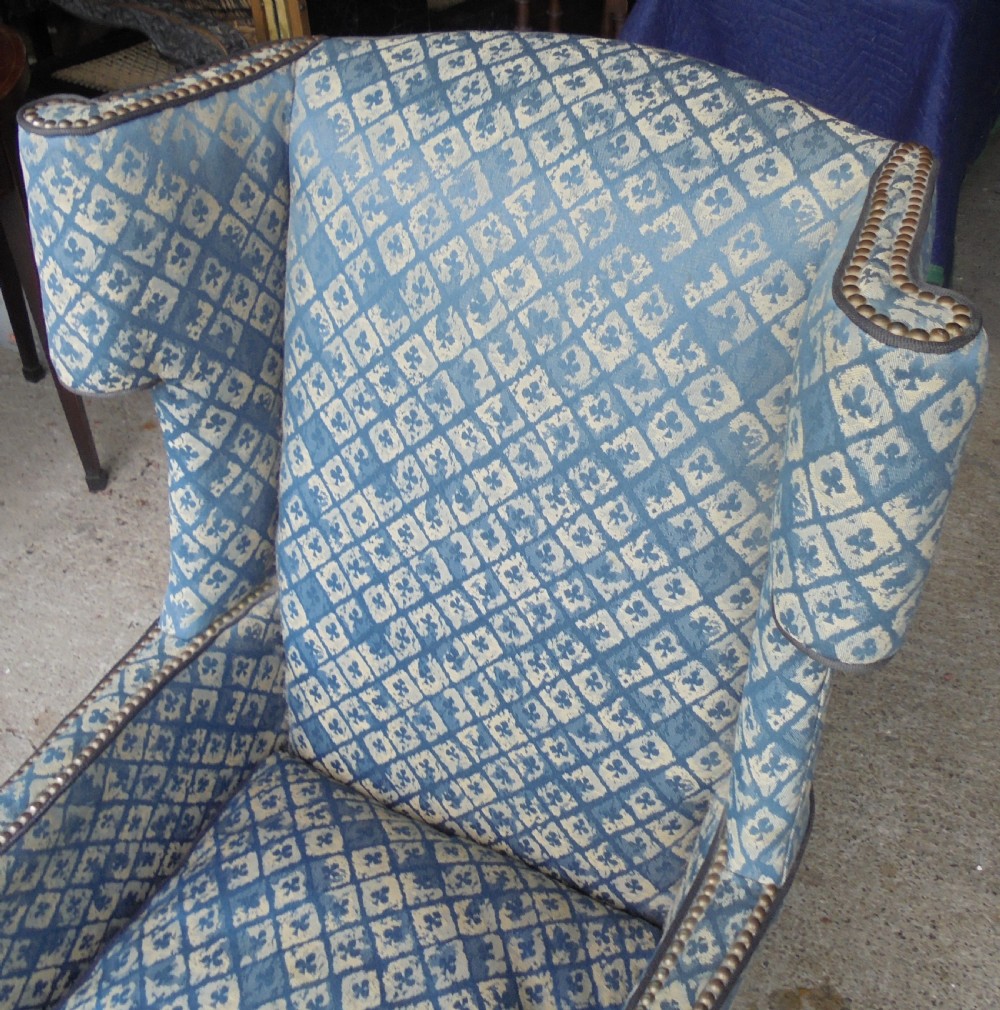 19th century rolled wingback armchair  View III